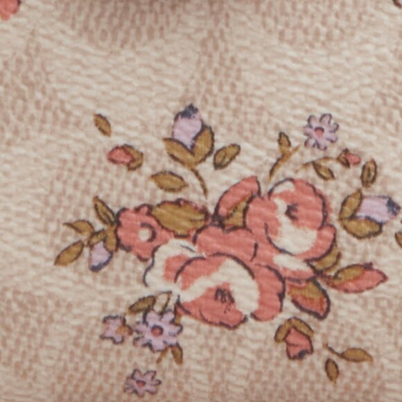 Coach Medium Corner Zip Wallet In Signature Canvas With Floral Print - Picture 2 of 4
